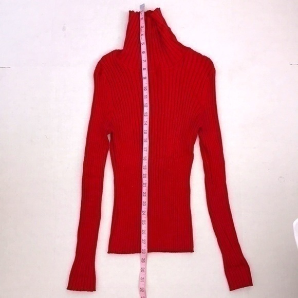 Apostrophe Turtleneck Knit Long Sleeve Blouse - Picture 4 of 6